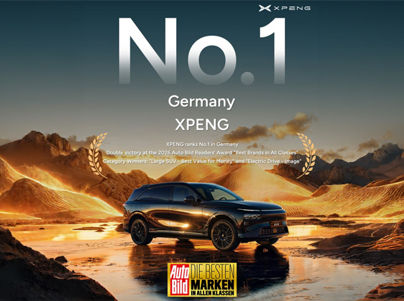 Διπλή Διάκριση της XPENG στα Auto Bild Readers’ Award 2026